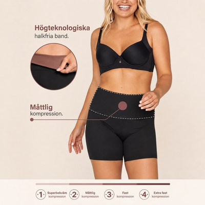 Formande shorts med platt mage-effekt