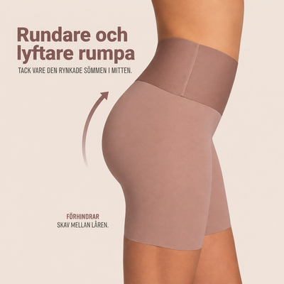 Formande shorts med platt mage-effekt